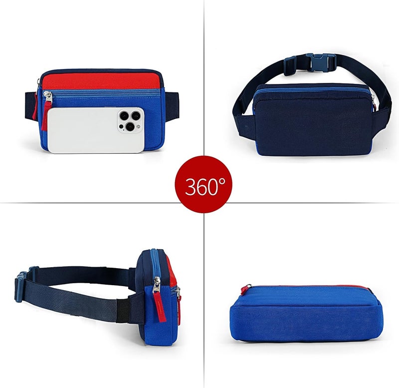 cotmcor Store Valentines Day Gifts for Kids: Fanny Pack Birthday Gift for 5 6 7 8 9 10 11 12 Year Old Teen Girls, Preppy Cute Trendy Stuff Colorblock Crossbody Bag Adjustable Belt Bags for Travel Outdoor - Image 3
